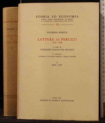 Lettere Ai Peruzzi 1872-1900. Vol 1 - Vilfredo Pareto - copertina