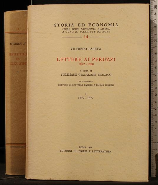 Lettere Ai Peruzzi 1872-1900. Vol 1 - Vilfredo Pareto - copertina