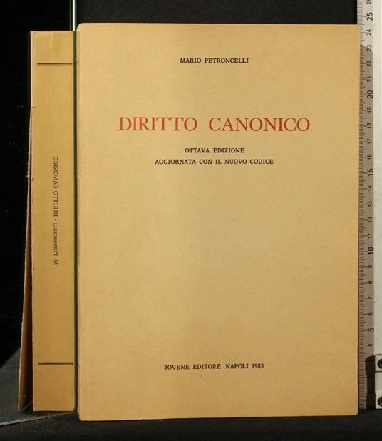 Diritto Canonico - Mario Petroncelli - copertina