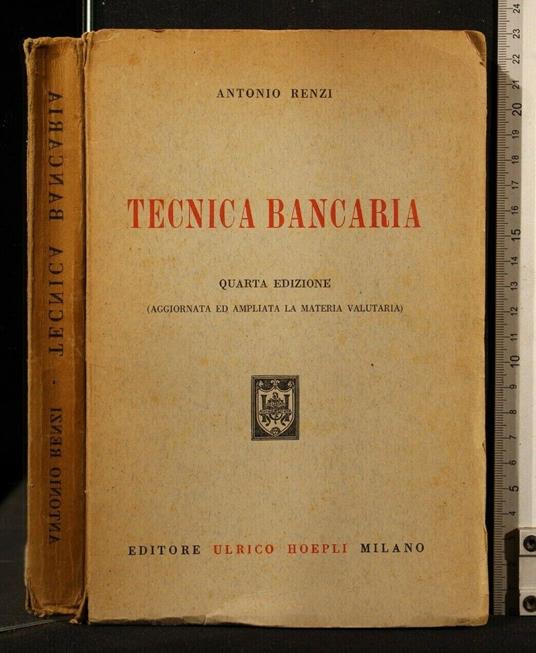 Tecnica Bancaria - Antonio Renzi - copertina