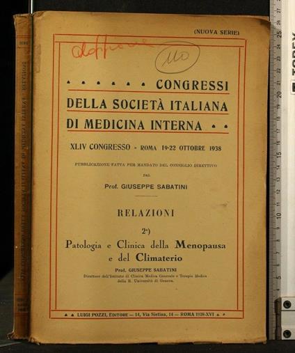 Congresso Della Società Italiana di Medicina Interna - Giuseppe Sabatini - copertina