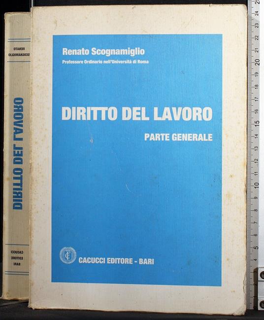 Diritto al lavoro - Renato Scognamiglio - copertina
