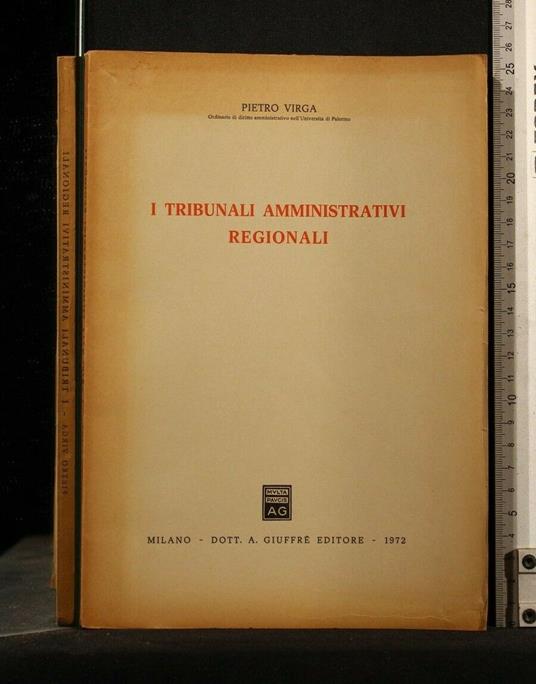 I Tribunali Amministrativo - Pietro Virga - copertina