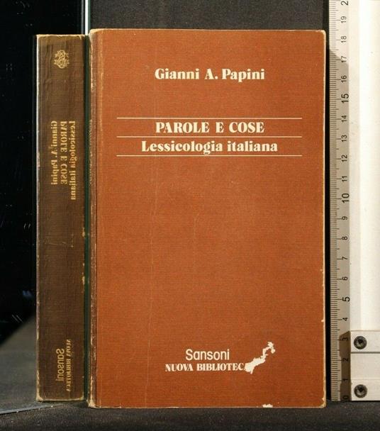 Parole e Cose Lessicologia Italiana - Pietro Pancrazi - copertina