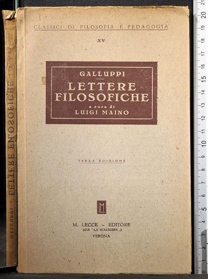 Lettere filosofiche - Pasquale Galluppi - copertina