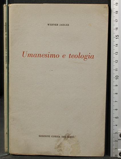 Umanesimo e Teologia - Werner Jaeger - copertina