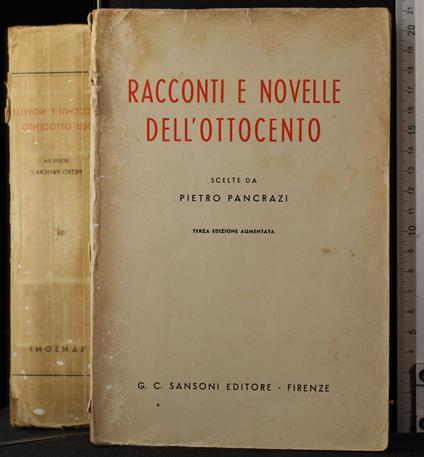 Racconti e novelle dell'Ottocento - Pietro Pancrazi - copertina