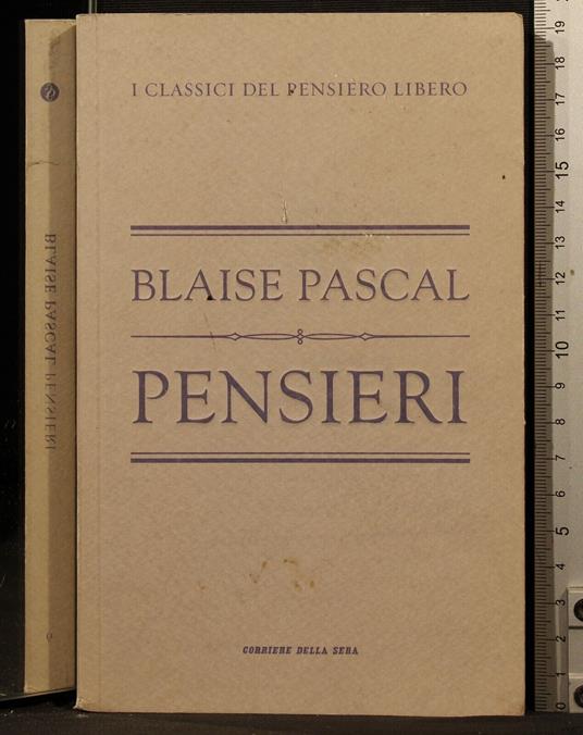 Pensieri - Blaise Pascal - copertina