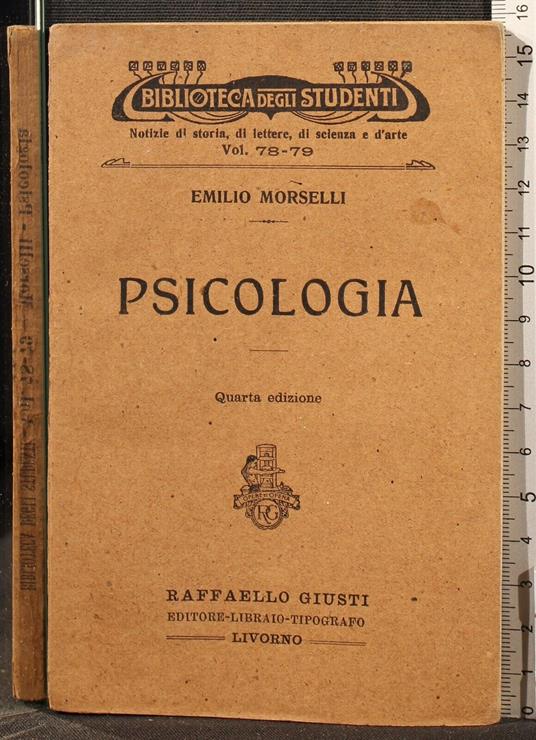 Psicologia - Emilio Morselli - copertina
