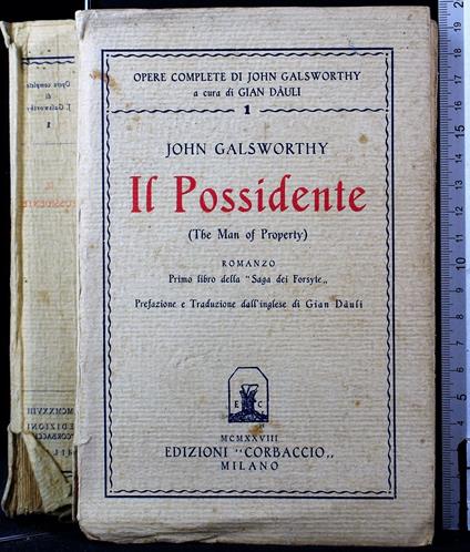 Il possidente - John Galsworthy - copertina