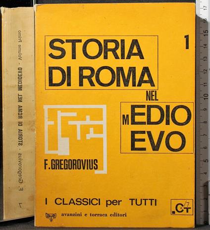 Storia di Roma nel Medioevo. Vol 1 - Ferdinand Gregorovius - copertina