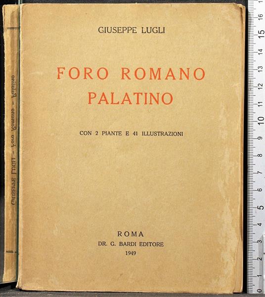 Foro Romano Palatino - Giuseppe Lugli - copertina