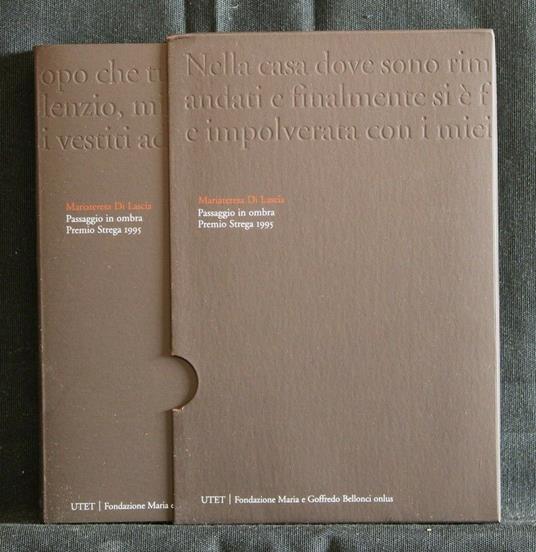 Passaggio in Ombra - Mariateresa Di Lascia - copertina