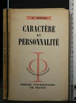 Caractere Et Personnalitè