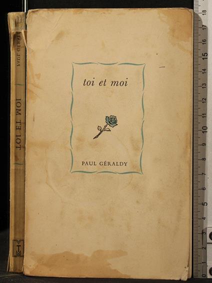 Toi Et Moi - Paul Géraldy - copertina