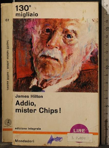 Addio, Mister Chips! - James Hilton - copertina