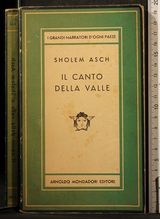 Il canto della valle - Sholem Asch - copertina