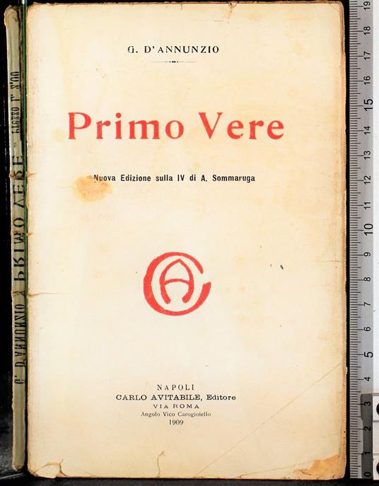 Primo Vere - Cristiano D'Annunzio - copertina