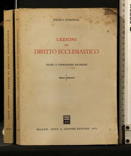 Lezioni di Diritto Ecclesiastico - Pietro Gismondi - copertina