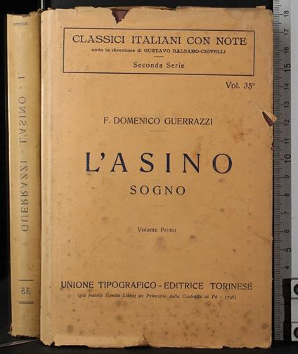 L' asino. Sogno. Vol I - Francesco Domenico Guerrazzi - copertina