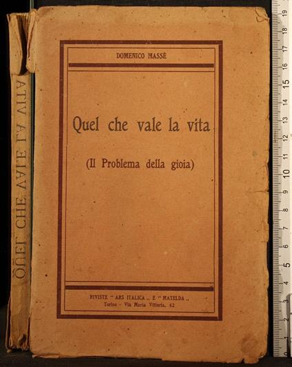 Quel che vale la vita - Domenico Masse - copertina