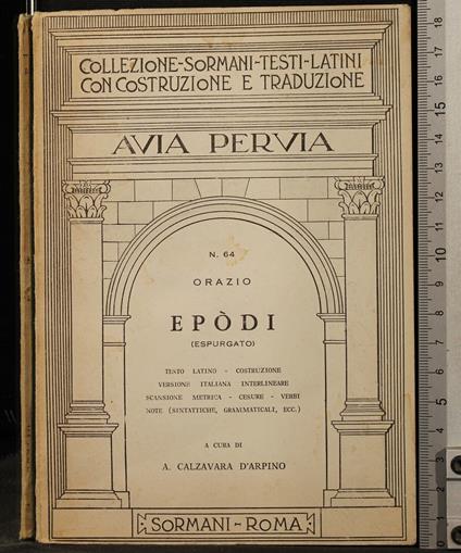 Epodi - Q. Flacco Orazio - copertina