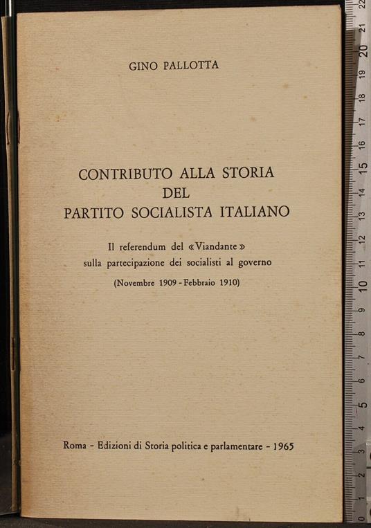 Contributo alla storia del partito socialista italiano - Gino Pallotta - copertina