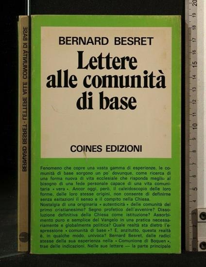 Lettere Alle Comunità di Base - Lettere Alle Comunità di Base di: Bernard Besret - copertina