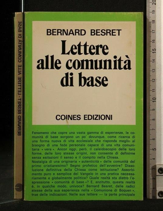Lettere Alle Comunità di Base - Lettere Alle Comunità di Base di: Bernard Besret - copertina