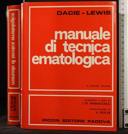 Manuale di tecnica ematologica - Manuale di tecnica ematologica di: Dacie - copertina