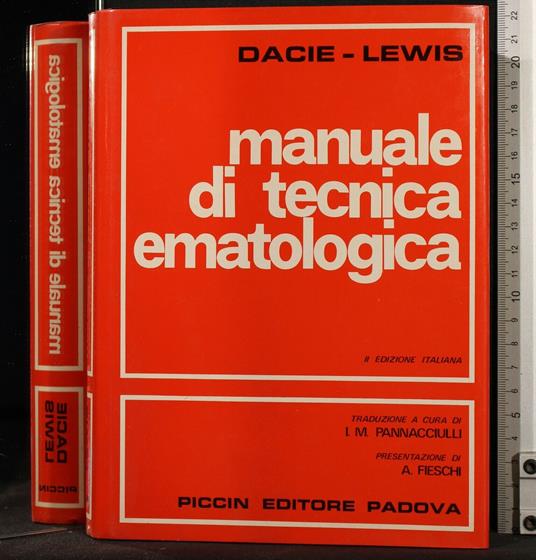 Manuale di tecnica ematologica - Manuale di tecnica ematologica di: Dacie - copertina