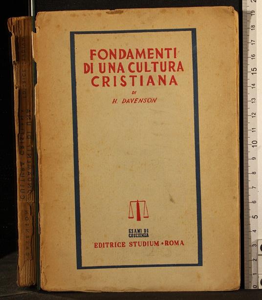 Fondamenti di una cultura Cristiana - Fondamenti di una cultura Cristiana di: Davenson - copertina