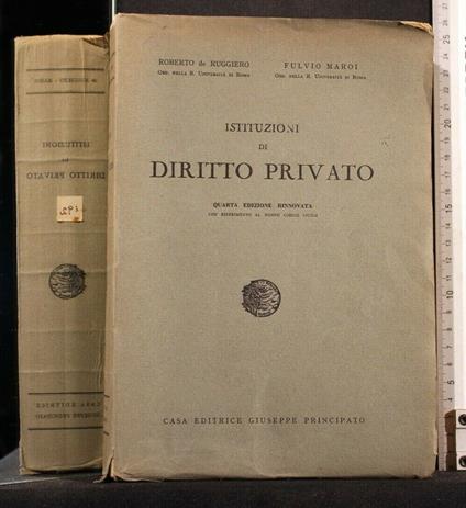 Istituzioni di Diritto Privato - Istituzioni di Diritto Privato di: De Ruggiero - copertina