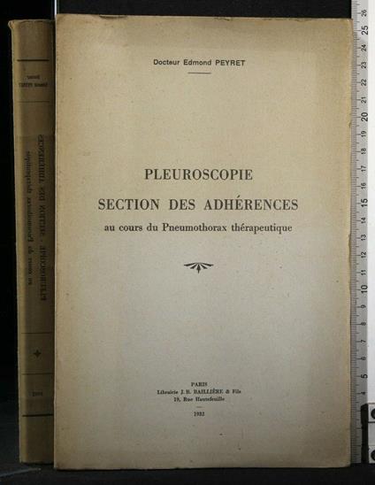 Pleuroscopie Section Des Adherences - Pleuroscopie Section Des Adherences di: Edmond Peyret - copertina