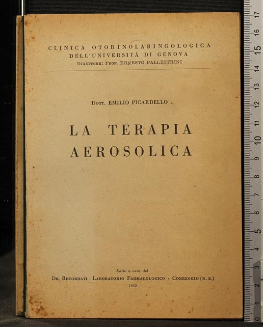 La Terapia Aerosolica - Terapia Aerosolica di: Emilio Picardello - copertina