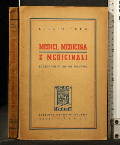 Medici, Medici e Medicinali - Medici e Medicinali di: Fara Medici - copertina
