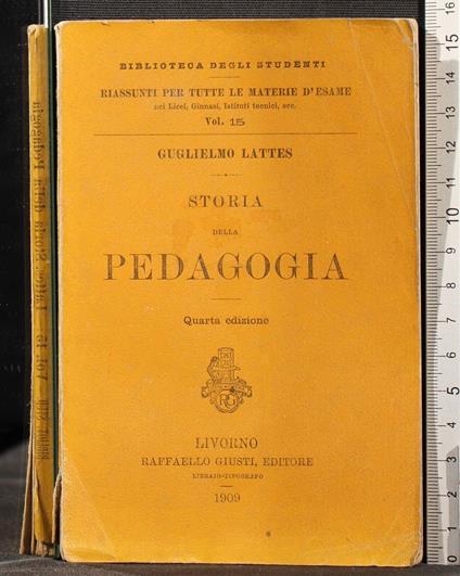 Storia della pedagogia - Storia della pedagogia di: Guglielmo Lattes - copertina