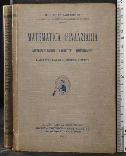 Matematica finanziaria - Matematica finanziaria di: Guido Santacroce - copertina