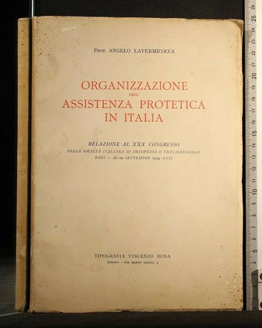 Organizzazione Dell'Assistenza Protetica in Italia Relazione Al - Organizzazione Dell'Assistenza Protetica in Italia Relazione Al di: Lavermicocca - copertina