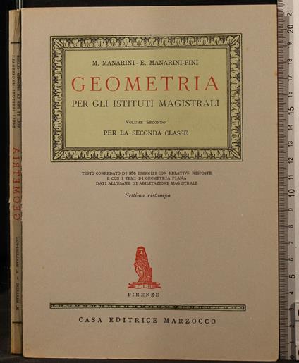 Geometria per Gli Istituti Magistrali. Vol - Geometria per Gli Istituti Magistrali. Vol di: Manarini - copertina