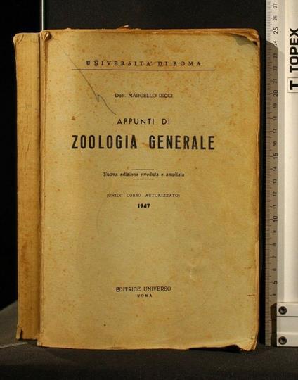 Appunti di Zoologia Generale - Appunti di Zoologia Generale di: Marcello Ricci - copertina