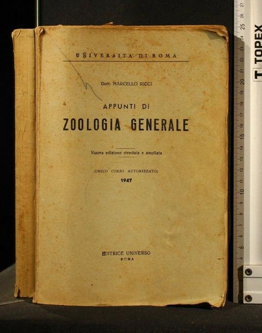 Appunti di Zoologia Generale - Appunti di Zoologia Generale di: Marcello Ricci - copertina