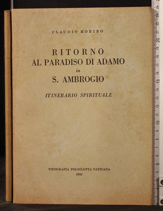 Ritorno al paradiso di Adamo in S Ambrogio - Ritorno al paradiso di Adamo in S Ambrogio di: Morino - copertina