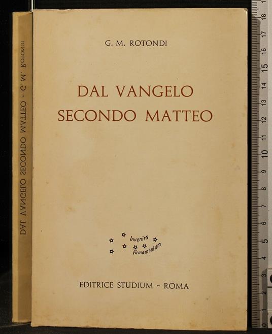 Dal Vangelo Secondo Matteo - Dal Vangelo Secondo Matteo di: Rotondi - copertina
