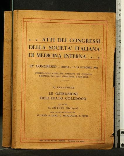Atti Dei Congressi Della Società Italiana di Medicina Interna - Atti Dei Congressi Della Società Italiana di Medicina Interna di: Sotgiu - copertina