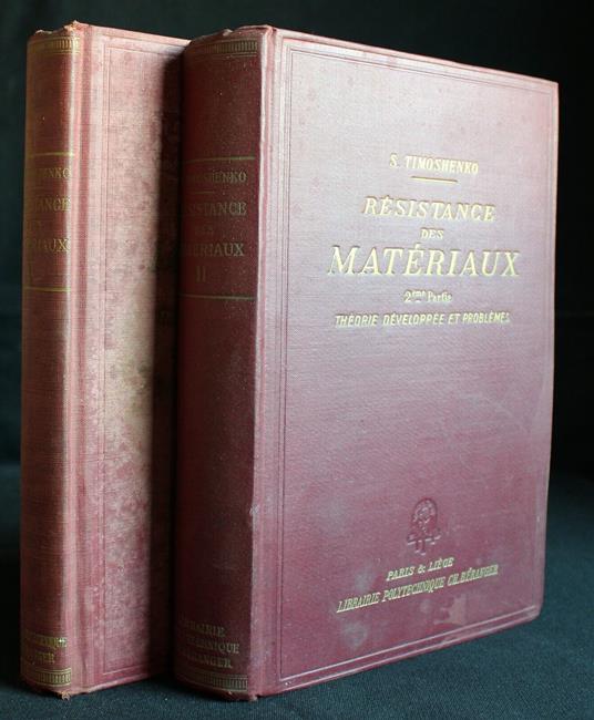 Resistance des materiaux. Parte 1-2. 2 volumi - Resistance des materiaux. Parte 1-2. 2 volumi di: Timoshenko - copertina