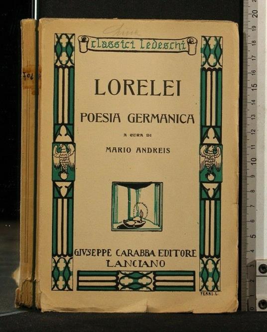 Lorelei Poesia Germanica - Mario Andreis - copertina