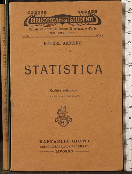 Statistica - Ettore Arduino - copertina