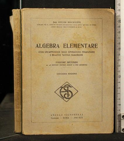 Algebra Elementare Volume 2 - Giulio Bisconcini - copertina