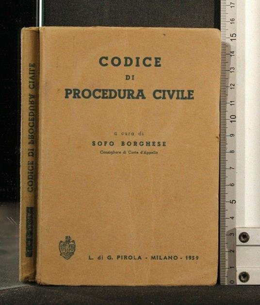 Codice di Proceduta Civile - Sofo Borghese - copertina